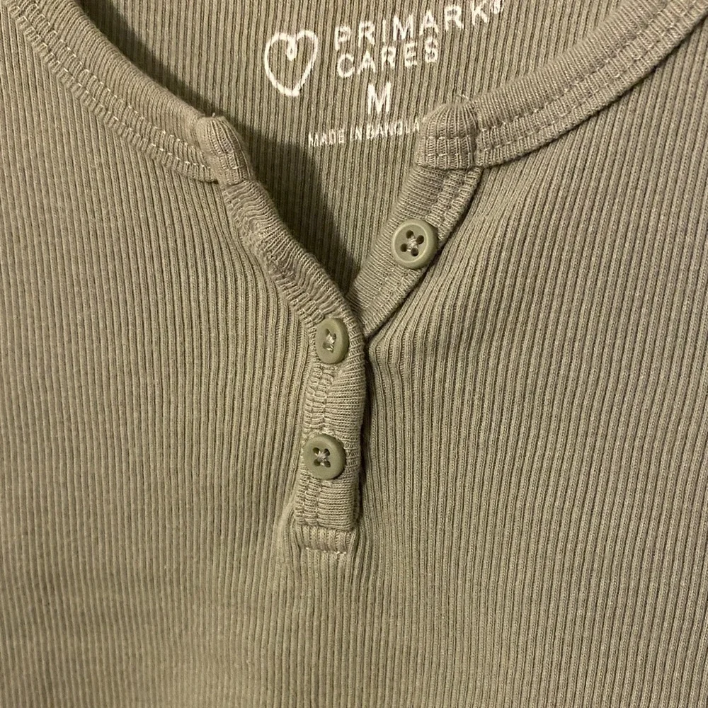 Primark Sage Ribbed Tank Top - Picture 4 of 5